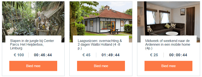 bungalow veilingen