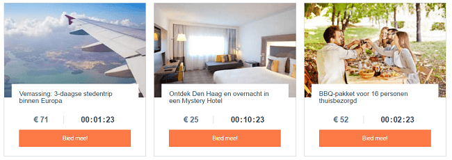 vakantie veiling